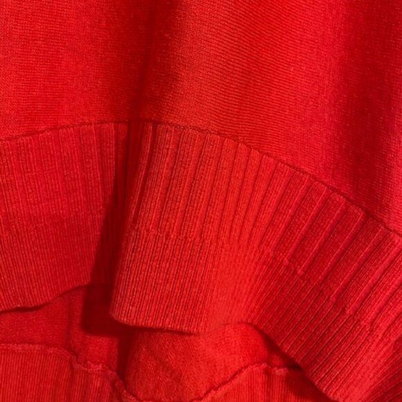 Victoria's Secret Dolman Sleeve V-Neck High-Low Sweater Raspberry Red Size XS - Picture 7 of 16